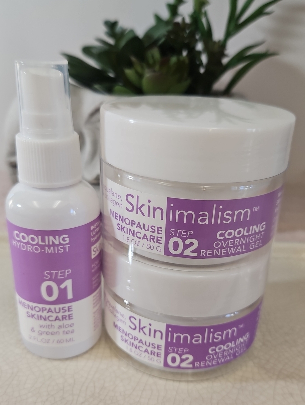 Skinimalism Menopause 2-STEP SKincare Routine w/Squalane, Retinol & Collagen